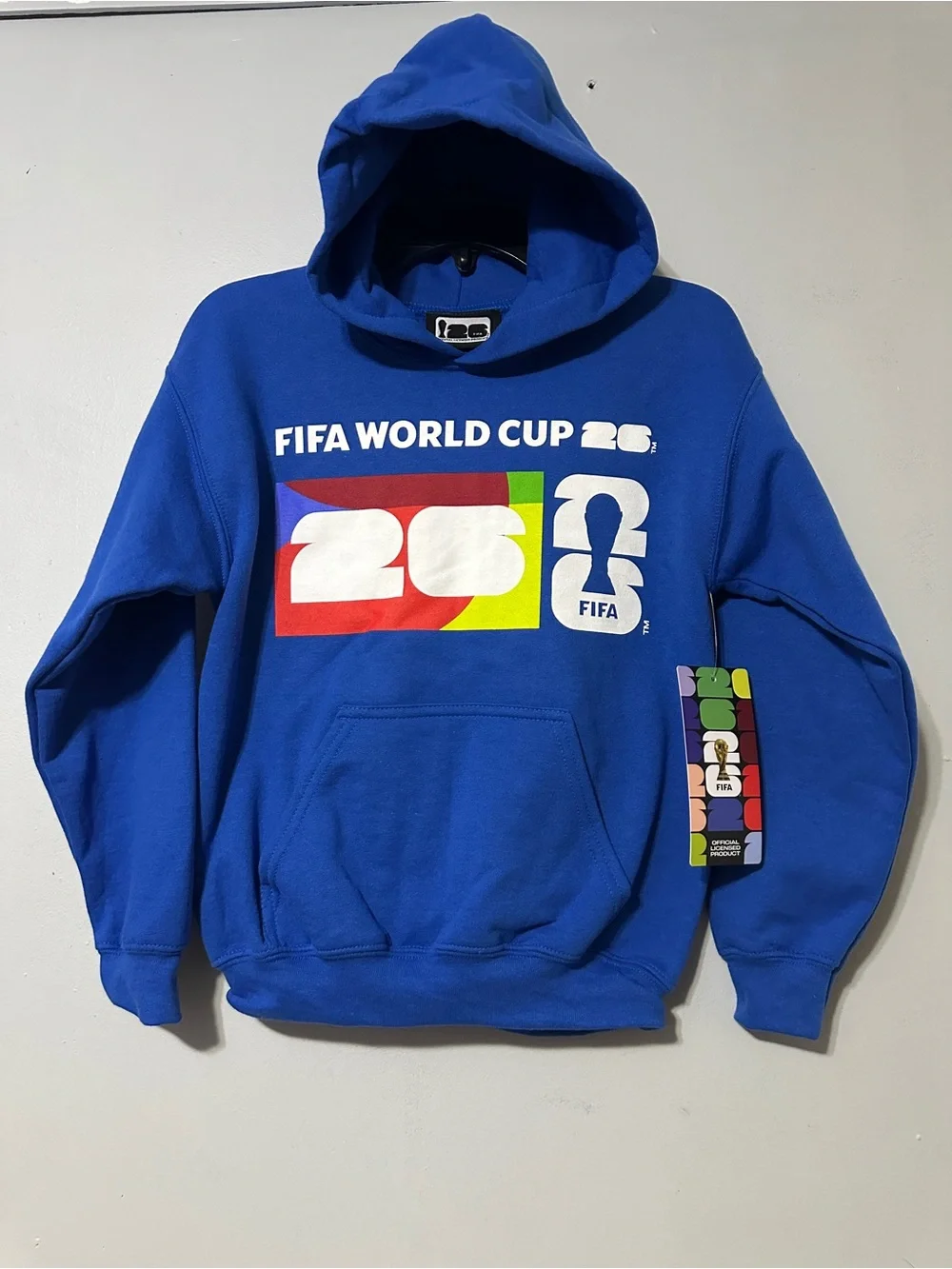 FIFA World Cup 26 Blue Hooded Crewneck for Kids